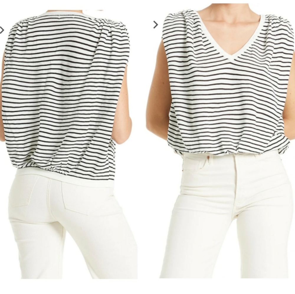 Another Love Dara‎ Padded Shoulder Top.